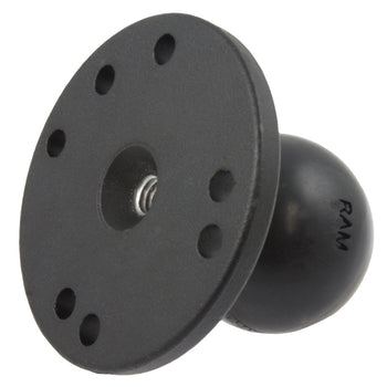 RAM-202U-MT1:RAM-202U-MT1_1:RAM Round Plate with Ball & 5/16"-18 Threaded Hole