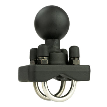 RAM® Double U-Bolt Ball Base for .75" - 1" Rails