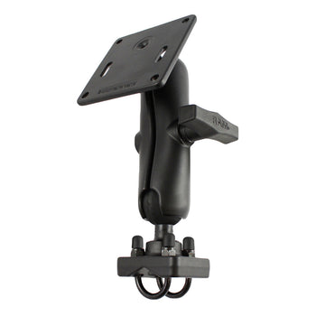 RAM-334-1U:RAM-334-1U_1:RAM Double U-Bolt Mount with 75x75mm VESA Plate for .75" - 1" Rails
