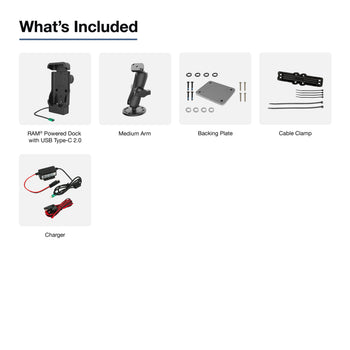 RAM® USB-C Powered Dock & Dashboard Mount Kit for Zebra EM45
