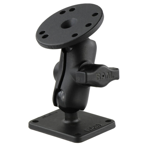 RAM Mounts RAM-B-217U – Round 2.5" Plate With Double 1" Balls – Composite