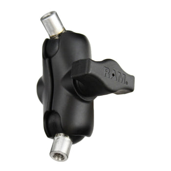 RAM® Double Ball Mount with Two 1/4"-20 Female Threaded Adapters