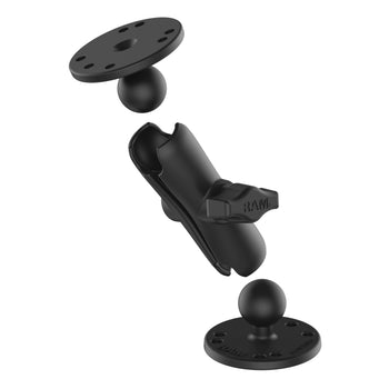 RAM® Universal Double Ball Mount with Two Round Plates - B Size Medium