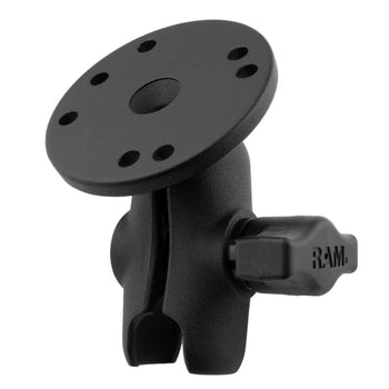 RAM-B-103U-A:RAM-B-103U-A_1:RAM Double Socket Arm with Round Plate - B Size Short