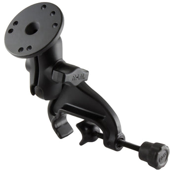 RAM-B-121-A-202:RAM-B-121-A-202_1:RAM Double Ball Yoke Clamp Mount with Round Plate - Short