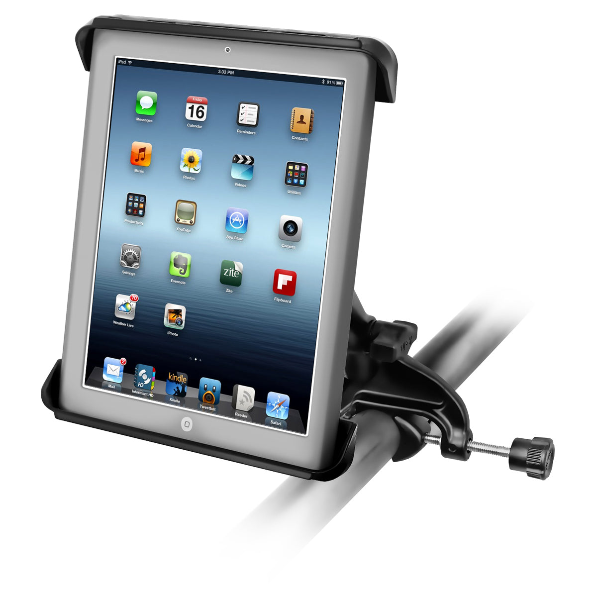 Supporto RAM-Mount Con Morsetto Per Tablet Da 9.7 A 10.9 Pollici: Modello RAM-B-121-TAB8U. Nero, Robusto E Fatto In USA.