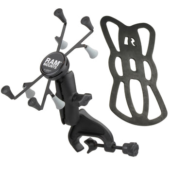 RAM® X-Grip® Mount with Yoke Clamp Base for 7"-8" Tablets
