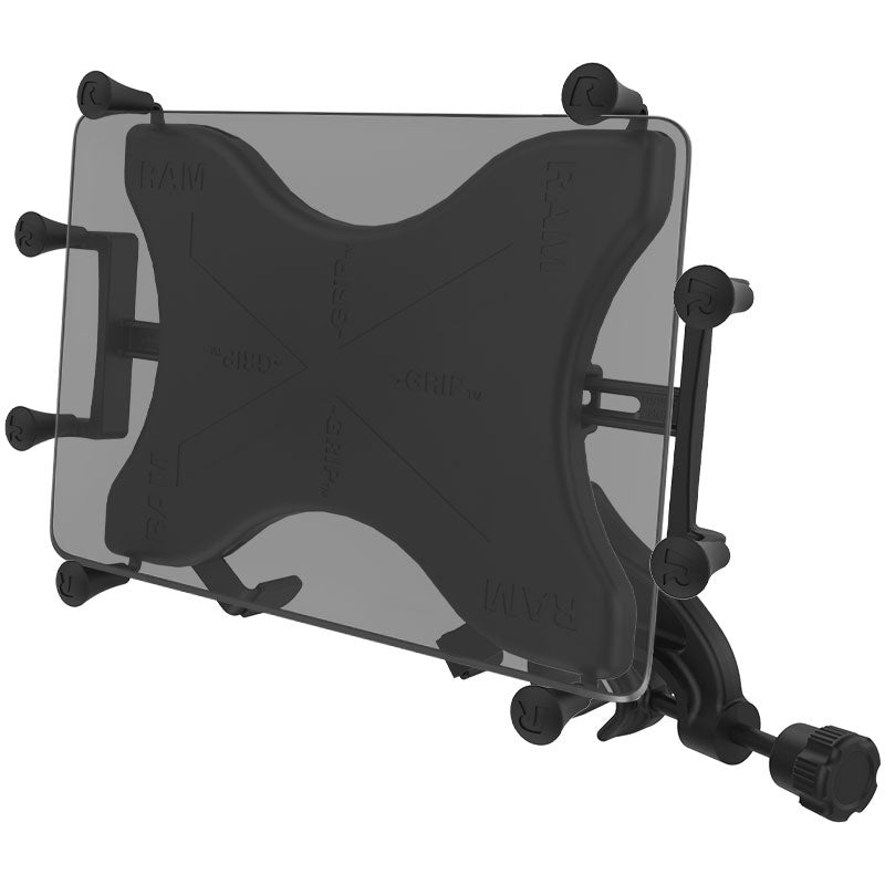 RAM® X-Grip® Mount with Yoke Clamp Base for 9"-11" Tablets