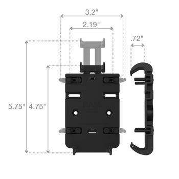 RAM® Quick-Grip™ Spring-Loaded Phone Mount with Drill-Down Base