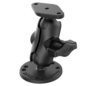 RAM-B-138U-A:RAM-B-138U-A_1:RAM Double Ball Drill-Down Mount with Diamond Plate - Short