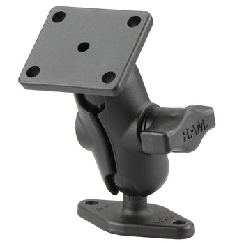 RAM-B-140U-A:RAM-B-140U-A_1:RAM Double Ball Mount with 2-Hole & 4-Hole AMPS Plates - Short