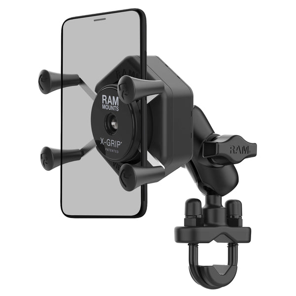 RAM® X-Grip® Phone Mount with Vibe-Safe™ & U-Bolt Base - Short 