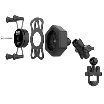 RAM® X-Grip® Phone Mount with Vibe-Safe™ & U-Bolt Base - Short