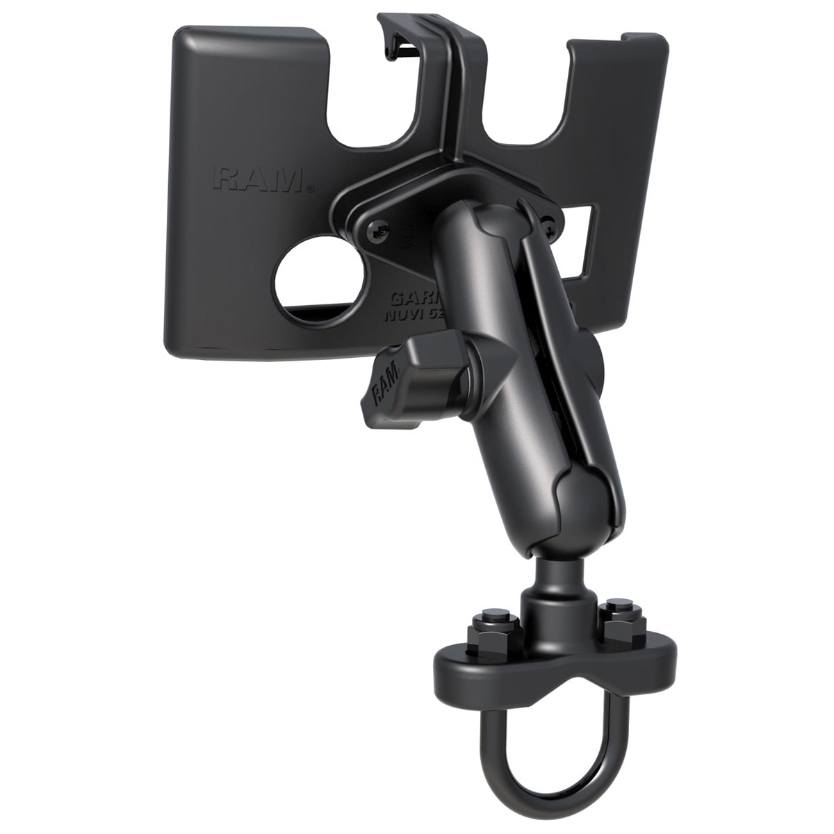 Supporto Moto RAM-MOUNT Per Garmin Nuvi 750 760 770 780 - Kit In Acciaio Per Manubrio Fino A 3 Cm