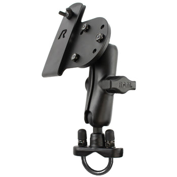 RAM® Handlebar U-Bolt Double Ball Mount with Gun Holster Clip
