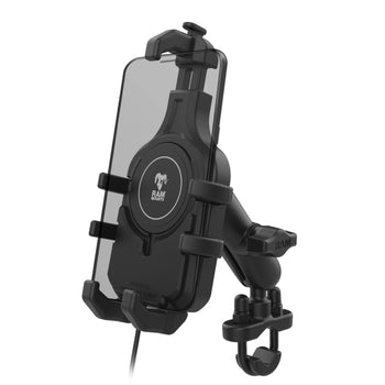 RAM® Quick-Grip™ Pro Phone Handlebar Mount with Qi2 15W Wireless Charger