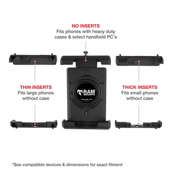 RAM® Quick-Grip™ Pro XL Phone Mount with Handlebar U-Bolt Base - Medium