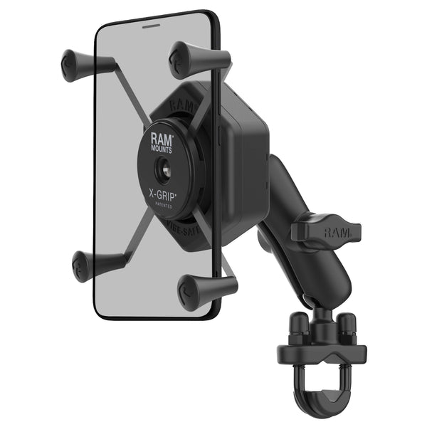 RAM® X-Grip® Large Phone Mount with Vibe-Safe™ & U-Bolt Base
