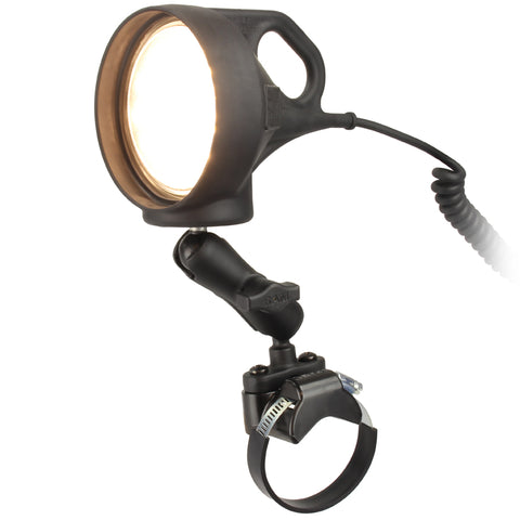 RAM® ATV/Side By Side Rail Mount with LED Spotlight