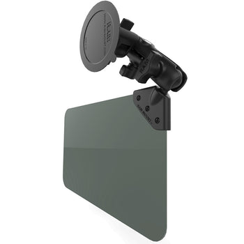 RAM® Twist-Lock™ Suction Cup Mount with Swivel Socket Arm & Sun Visor