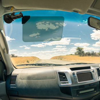 RAM® Twist-Lock™ Suction Cup Mount with Swivel Socket Arm & Sun Visor