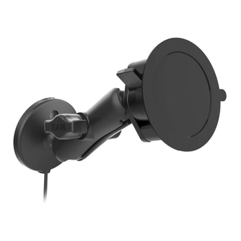 RAM® Twist-Lock™ Suction Cup Mount with RAM® Qi2 15W Wireless Charger