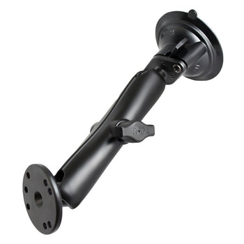 RAM-B-166-C-202U:RAM-B-166-C-202U_1:RAM Twist-Lock™ Suction Cup Double Ball Mount with Round Plate - Long