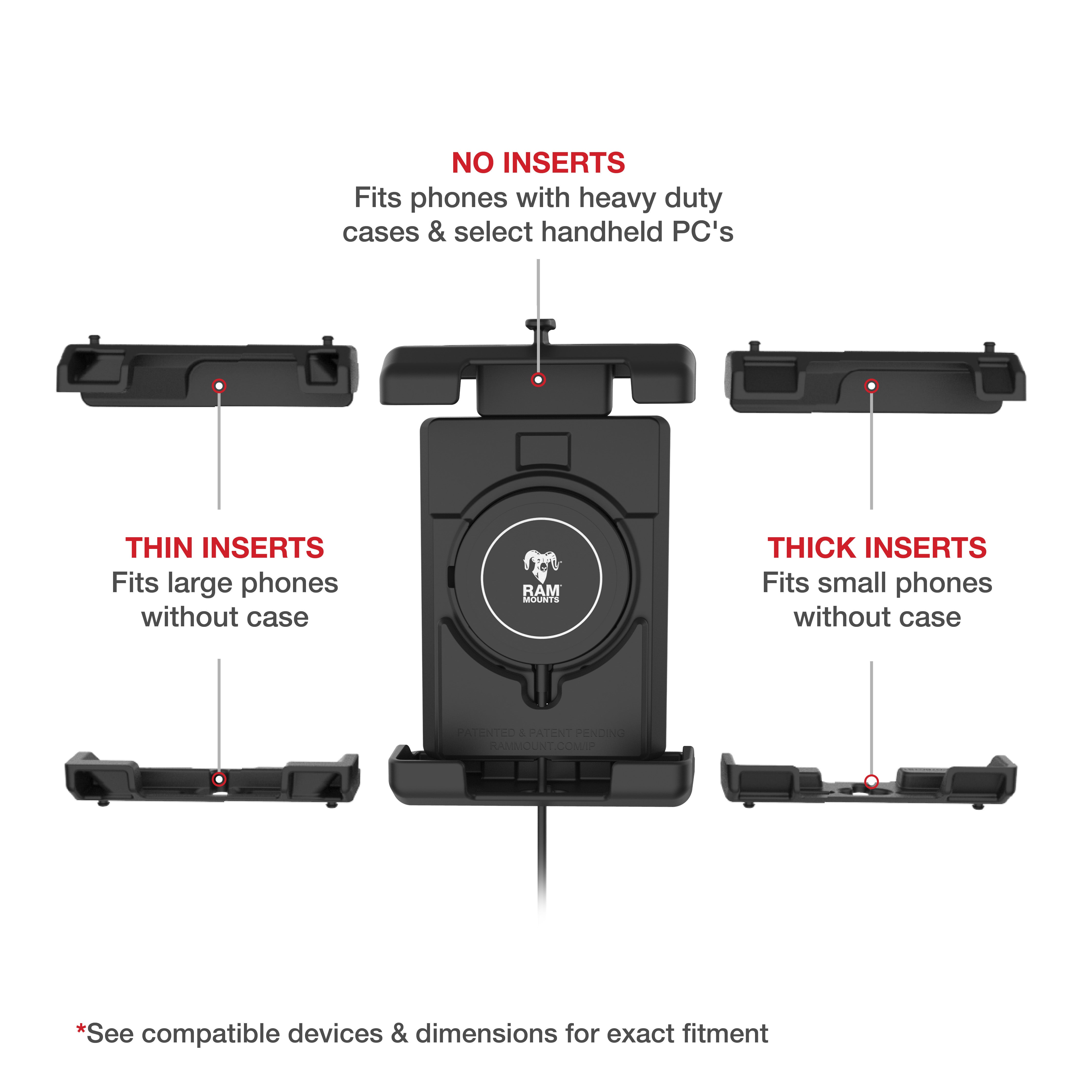 RAM® Quick-Grip™ Pro XL Suction Cup Mount with Qi2 15W Wireless