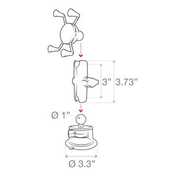 RAM® X-Grip® Phone Mount with RAM® Twist-Lock™ Suction Cup