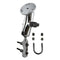 RAM® Chrome Motorcycle Brake/Clutch Reservoir Mount with Round Plate