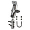 RAM® Chrome Motorcycle Brake/Clutch Reservoir Mount with Diamond Plate