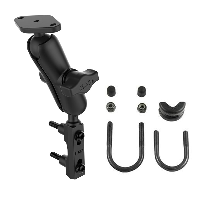RAM® Motorcycle Brake/Clutch Reservoir Mount with Diamond Plate - Medium