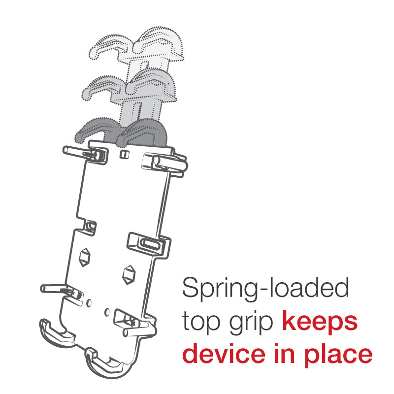 RAM® Quick-Grip™ XL Phone Mount with Vibe-Safe™ & Fork Stem Base
