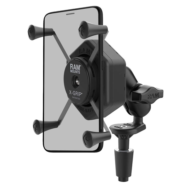 RAM® X-Grip® Large Phone Mount with Vibe-Safe™ & Fork Stem Base