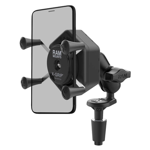 RAM® X-Grip® Phone Mount with Vibe-Safe™ & Fork Stem Base - Short
