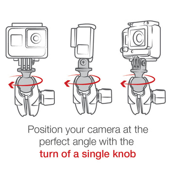 RAM® Motorcycle Fork Stem Mount with Universal Action Camera Adapter