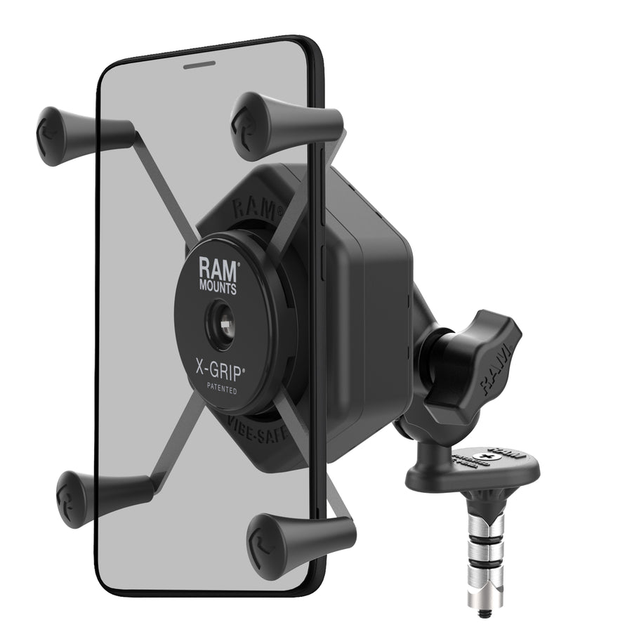 RAM® X-Grip® Large Phone Mount with Vibe-Safe™ & Fork Stem Base - Short