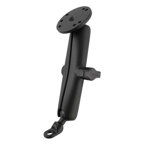 RAM® 9mm Angled Bolt Head Adapter Mount with Round Plate - Long