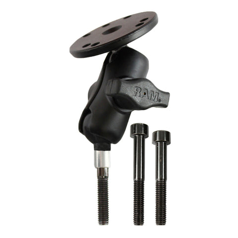 RAM® Handlebar Clamp Mount with M8 Bolts and Round Plate - Short