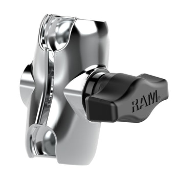 RAM-B-201-ACHU:RAM-B-201-ACHU_1:RAM Chrome Double Socket Arm - B Size Short