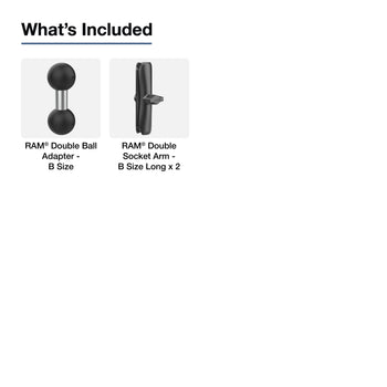 RAM® 13" Double Socket Arms - Dual Long B Size