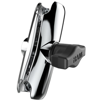 RAM-B-201CHU:RAM-B-201CHU_1:RAM Chrome Double Socket Arm - B Size Medium