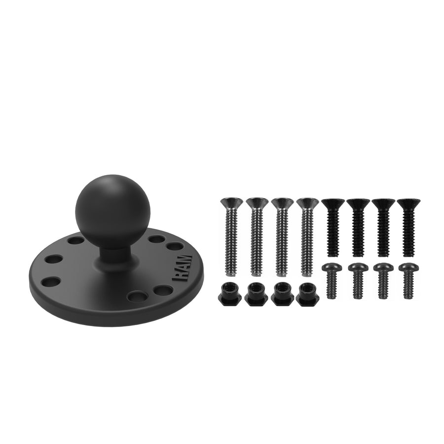 RAM® Round Plate with Ball & Mounting Hardware for Garmin GPSMAP + More