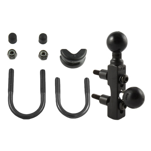 RAM® Motorcycle Brake/Clutch Reservoir & Handlebar Double Ball Base