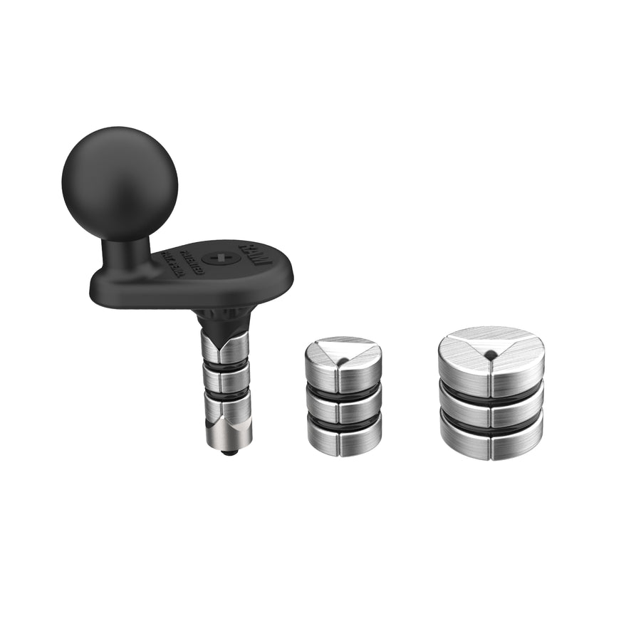 RAM® Motorcycle Fork Stem Wedge Ball Base - 12-32mm Holes