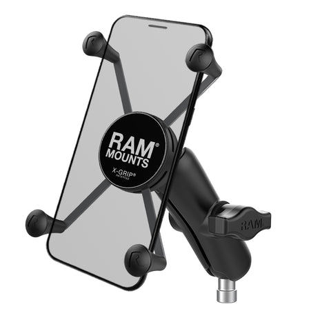 RAM® X-Grip® Large Phone Mount with Motorcycle Handlebar Clamp Base