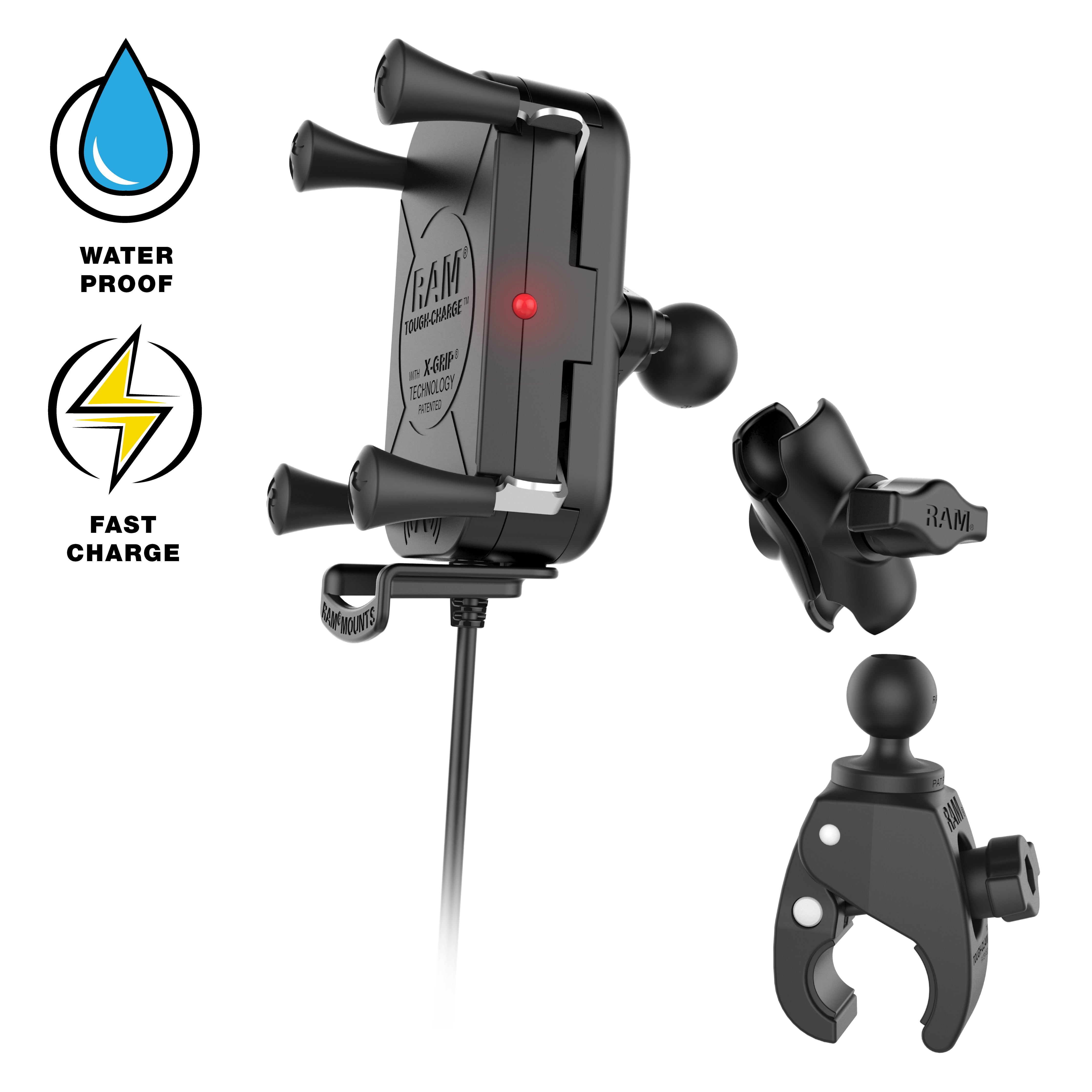 RAM® Tough-Charge™ 15W Wireless Charging Mount with Tough-Claw