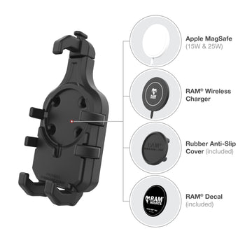 RAM® Quick-Grip™ Pro Phone Mount with Small Tough-Claw™ Base - Medium