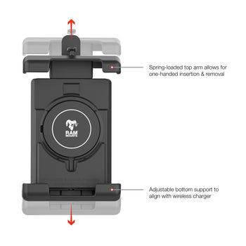 RAM® Quick-Grip™ Pro XL Tough-Claw™ Mount with Qi2 15W Wireless Charger