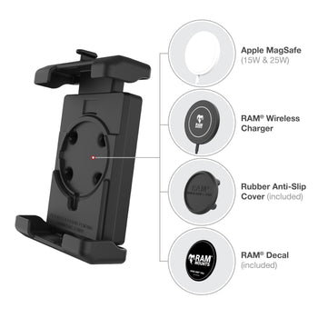 RAM® Quick-Grip™ Pro XL Phone Mount with Small Tough-Claw™ Base - Medium